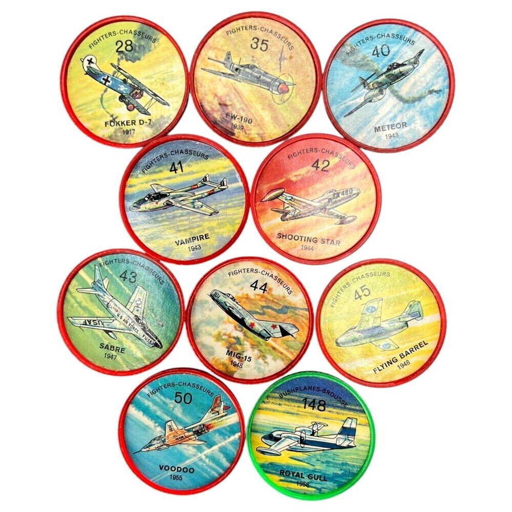 Jell-O Hostess Picture Wheel Flight Airplane 10pc Random Mixed Bundle